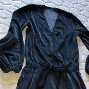 YFB Blue Velvet Jumpsuit